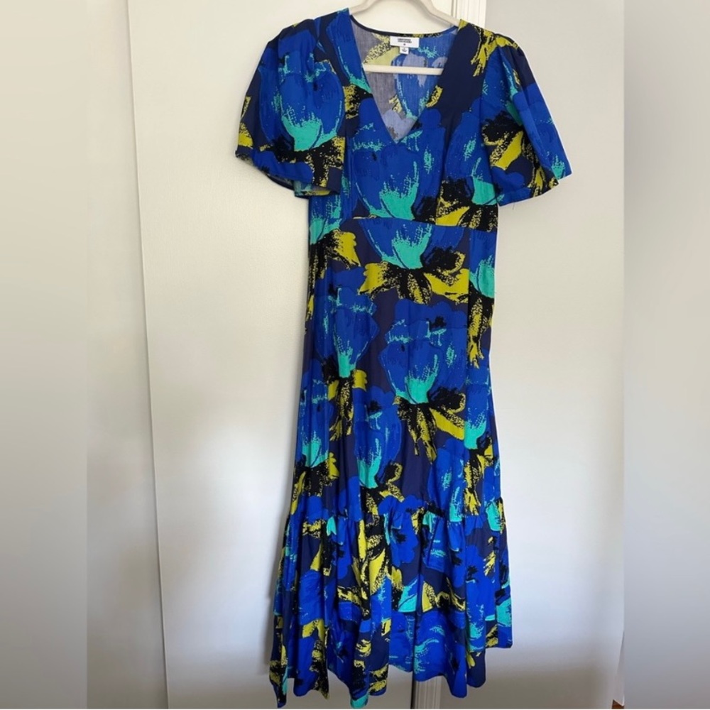 Christopher John Rogers floral puff sleeve Maxi Dress